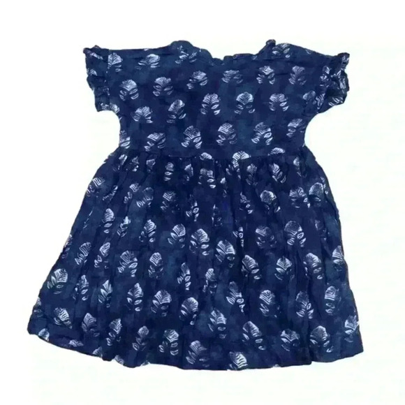Poppet & Fox Jodhpur Leaves Woven Dress Toddler Cotton Short Sleeve Spring 3 - Picture 11 of 11
